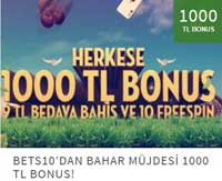 1000 TL para yatırma bonusu!